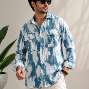 Floral printed shirt men size-M